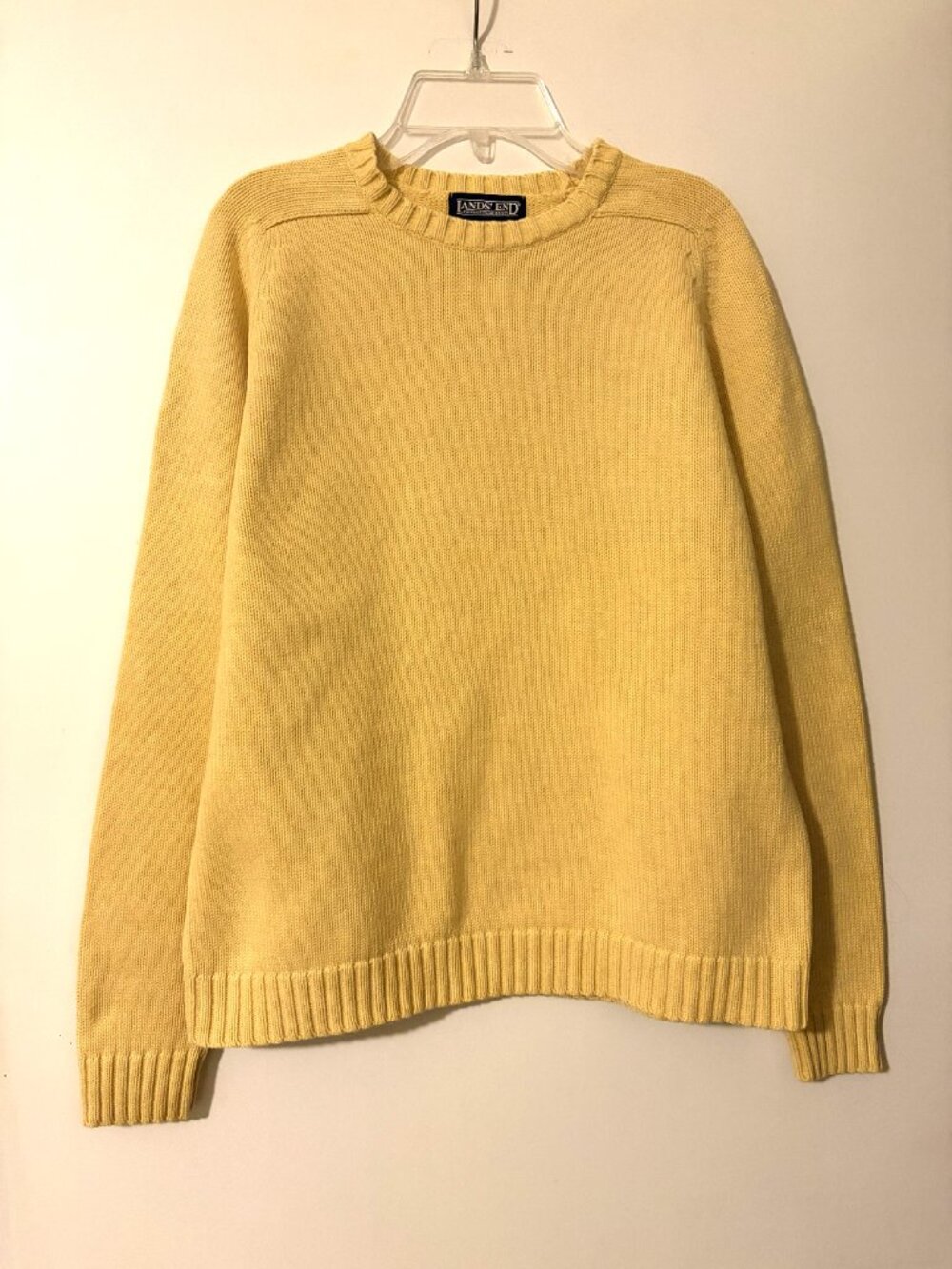 Yellow Cotton Land's End  Sweater, Medium